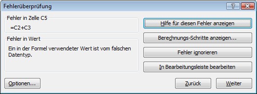 Fehlerüberprüfung Fehlerüberprüfung