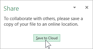 Excel 2016 Grundlagen Englisch save to cloud