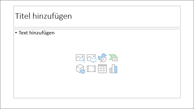Folie mit dem Layout Titel und Inhalt