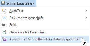 Schnellbaustein Schaltfläche