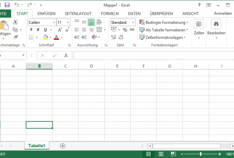 Schulungsunterlage Microsoft Excel 2013 Arbeitsmappe