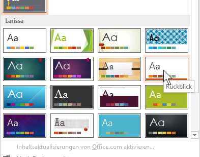 Schulungsunterlage Microsoft PowerPoint 2013 Designvarianten