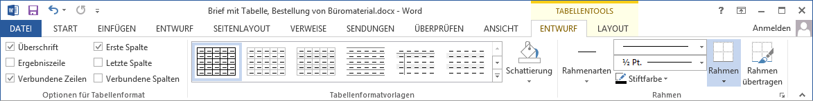 Schulungsunterlagen Microsoft Word 2013 Weiterführung Dettmer Verlag