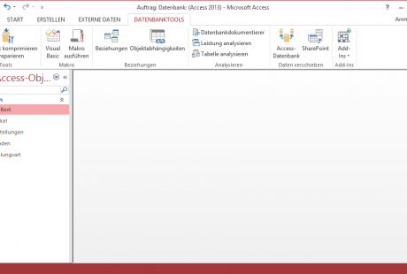 Schulungsunterlagen Microsoft Access-2013 Datenbank