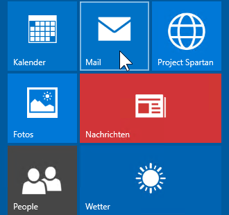 Schulungsunterlagen Windows 10 Kachel Mail
