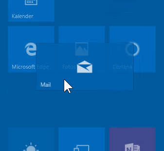 Schulungsunterlagen Windows 10 Kachel ziehen