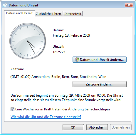 Datum Uhrzeit einstellen Datum Uhrzeit einstellen